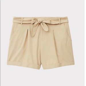 Torrid Tan Tie front Linen shorts